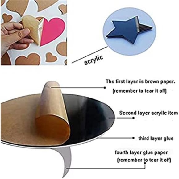 Home Wall Decor Letter Signs Acrylic Mirror Decoration Living Room Bedroom Luxe - Picture 5 of 7